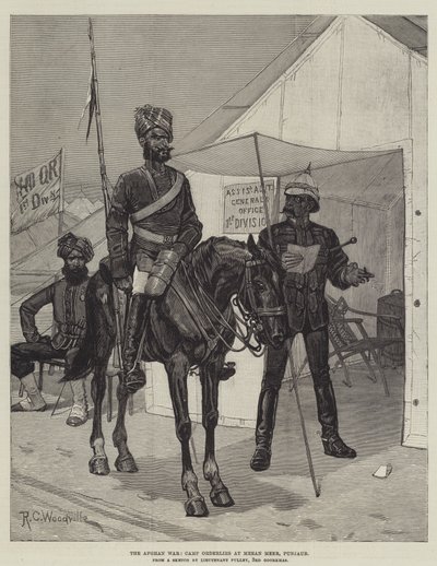 The Afghan War, Camp Orderlies at Meean Meer, Punjaub by Richard Caton Woodville junior